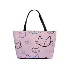 Cat Pattern Face Smile Cute Animals Beauty Shoulder Handbags by Mariart