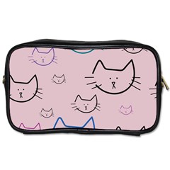 Cat Pattern Face Smile Cute Animals Beauty Toiletries Bags