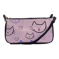 Cat Pattern Face Smile Cute Animals Beauty Shoulder Clutch Bags by Mariart