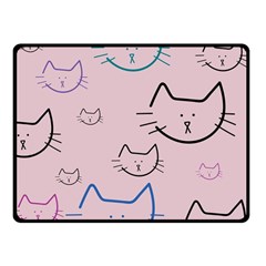 Cat Pattern Face Smile Cute Animals Beauty Fleece Blanket (small) by Mariart