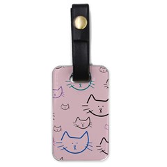 Cat Pattern Face Smile Cute Animals Beauty Luggage Tags (one Side)  by Mariart