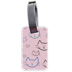 Cat Pattern Face Smile Cute Animals Beauty Luggage Tags (two Sides) by Mariart