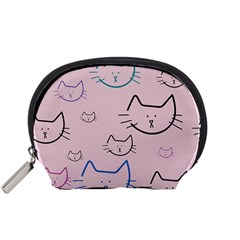 Cat Pattern Face Smile Cute Animals Beauty Accessory Pouches (small)  by Mariart