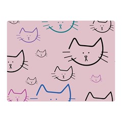 Cat Pattern Face Smile Cute Animals Beauty Double Sided Flano Blanket (mini) 