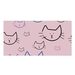 Cat Pattern Face Smile Cute Animals Beauty Satin Shawl