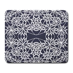 Blue White Lace Flower Floral Star Large Mousepads