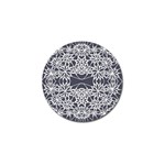 Blue White Lace Flower Floral Star Golf Ball Marker (4 pack) Front