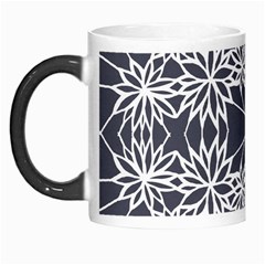 Blue White Lace Flower Floral Star Morph Mugs