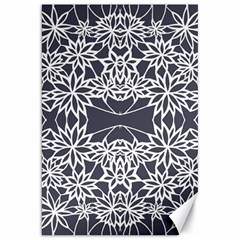 Blue White Lace Flower Floral Star Canvas 20  X 30   by Mariart