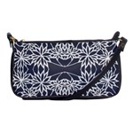 Blue White Lace Flower Floral Star Shoulder Clutch Bags Front