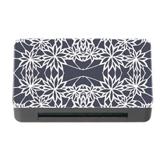 Blue White Lace Flower Floral Star Memory Card Reader With Cf