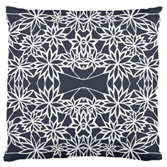 Blue White Lace Flower Floral Star Large Cushion Case (one Side)