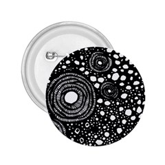 Circle Polka Dots Black White 2.25  Buttons