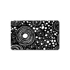 Circle Polka Dots Black White Magnet (name Card) by Mariart