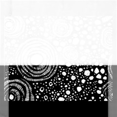 Circle Polka Dots Black White Rectangular Jigsaw Puzzl