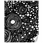 Circle Polka Dots Black White Canvas 16  x 20   15.75 x19.29  Canvas - 1