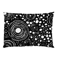 Circle Polka Dots Black White Pillow Case