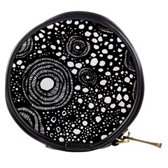 Circle Polka Dots Black White Mini Makeup Bags by Mariart