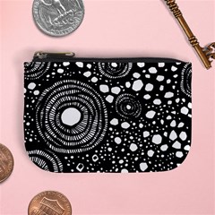 Circle Polka Dots Black White Mini Coin Purses by Mariart