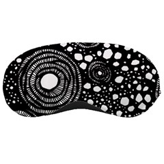 Circle Polka Dots Black White Sleeping Masks by Mariart