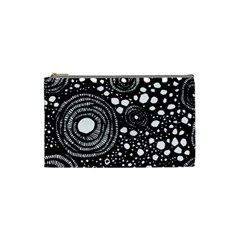 Circle Polka Dots Black White Cosmetic Bag (small)  by Mariart