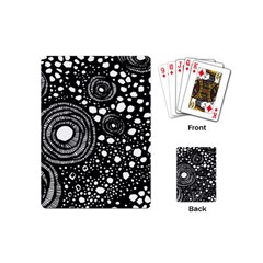 Circle Polka Dots Black White Playing Cards (mini) 