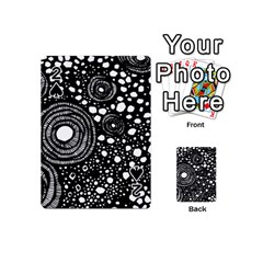 Circle Polka Dots Black White Playing Cards 54 (mini)  by Mariart