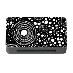 Circle Polka Dots Black White Memory Card Reader with CF