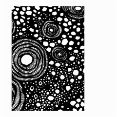 Circle Polka Dots Black White Small Garden Flag (two Sides)