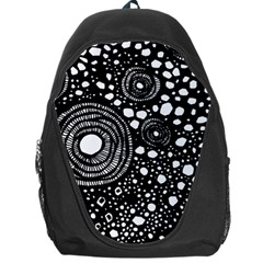 Circle Polka Dots Black White Backpack Bag by Mariart