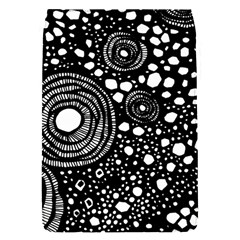 Circle Polka Dots Black White Flap Covers (S) 