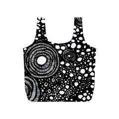 Circle Polka Dots Black White Full Print Recycle Bags (s)  by Mariart