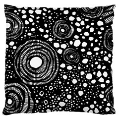 Circle Polka Dots Black White Standard Flano Cushion Case (one Side) by Mariart