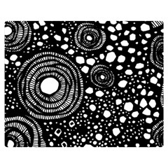 Circle Polka Dots Black White Double Sided Flano Blanket (medium) 