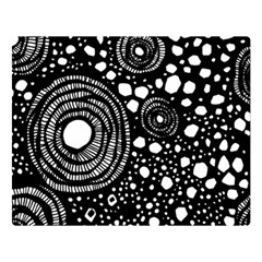 Circle Polka Dots Black White Double Sided Flano Blanket (Large) 