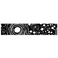 Circle Polka Dots Black White Flano Scarf (Small)