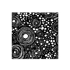 Circle Polka Dots Black White Satin Bandana Scarf by Mariart