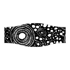 Circle Polka Dots Black White Stretchable Headband by Mariart