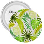 Amazon Forest Natural Green Yellow Leaf 3  Buttons Front