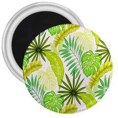 Amazon Forest Natural Green Yellow Leaf 3  Magnets by Mariart