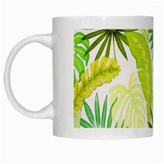 Amazon Forest Natural Green Yellow Leaf White Mugs by Mariart