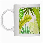 Amazon Forest Natural Green Yellow Leaf White Mugs Left