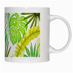 Amazon Forest Natural Green Yellow Leaf White Mugs Right