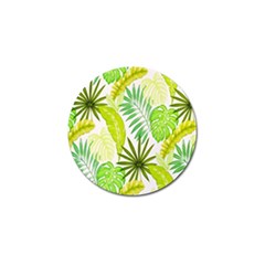 Amazon Forest Natural Green Yellow Leaf Golf Ball Marker by Mariart