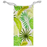 Amazon Forest Natural Green Yellow Leaf Jewelry Bag Back