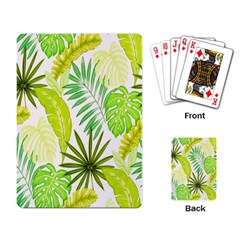 Amazon Forest Natural Green Yellow Leaf Playing Card by Mariart