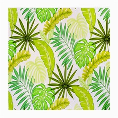 Amazon Forest Natural Green Yellow Leaf Medium Glasses Cloth (2-side) by Mariart