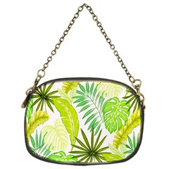 Amazon Forest Natural Green Yellow Leaf Chain Purses (one Side)  by Mariart