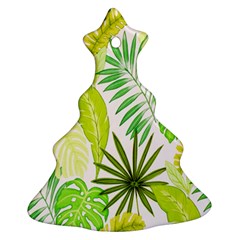 Amazon Forest Natural Green Yellow Leaf Ornament (christmas Tree) 