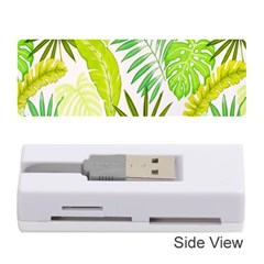 Amazon Forest Natural Green Yellow Leaf Memory Card Reader (stick) 